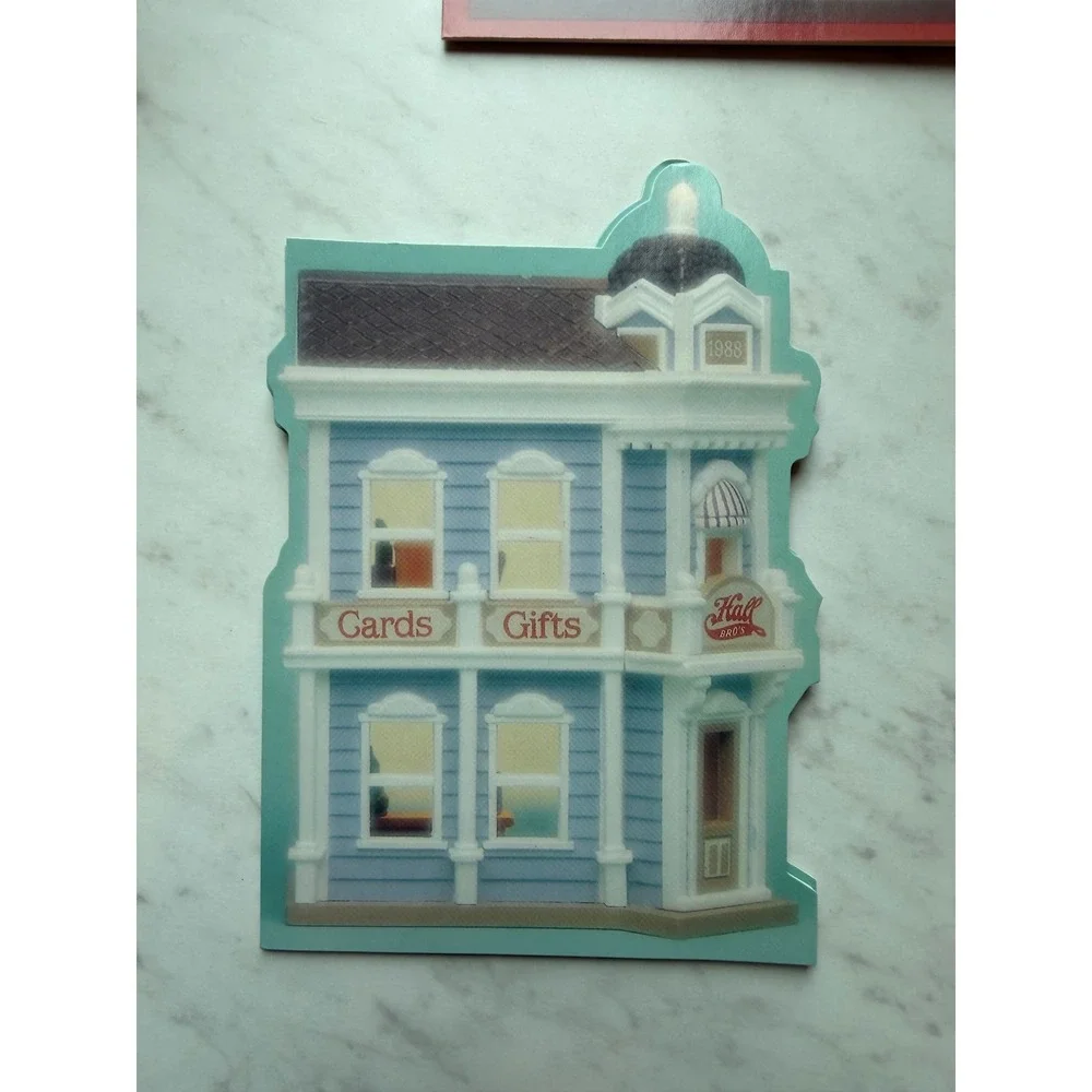 VTG Hallmark Hall Bros Cards Gifts Storefront Tin Partial Set Notecards Decor